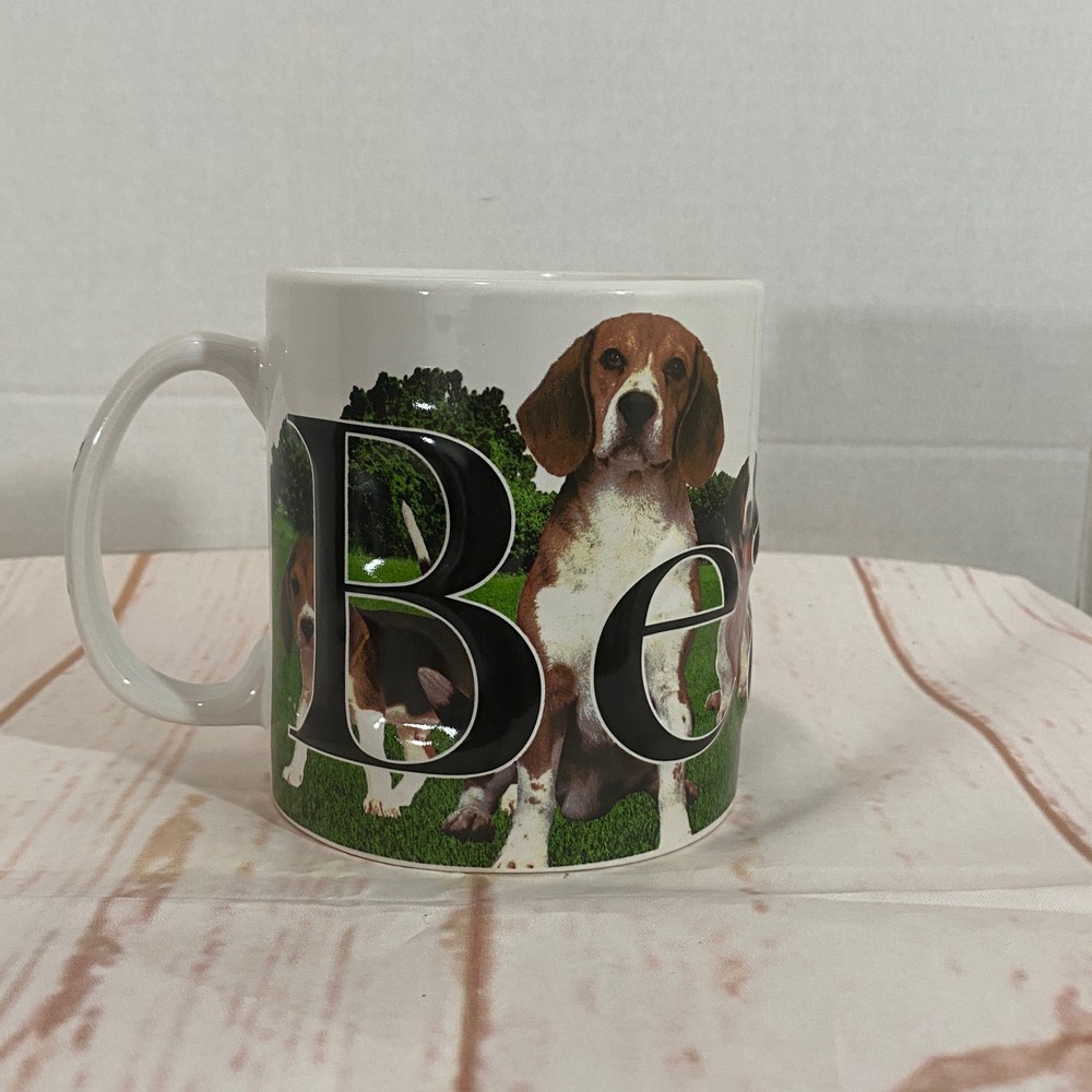 Americaware Beagle Dog Breed Coffee Mug Ceramic Tea Cup White Multicolor 2014